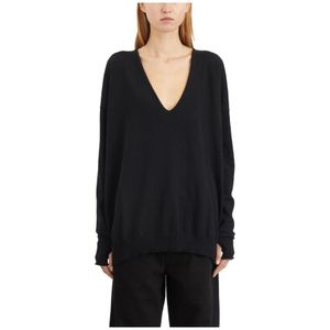 Isabel Benenato, Dames, Truien, Zwart, Maat: XS Kasjmier,