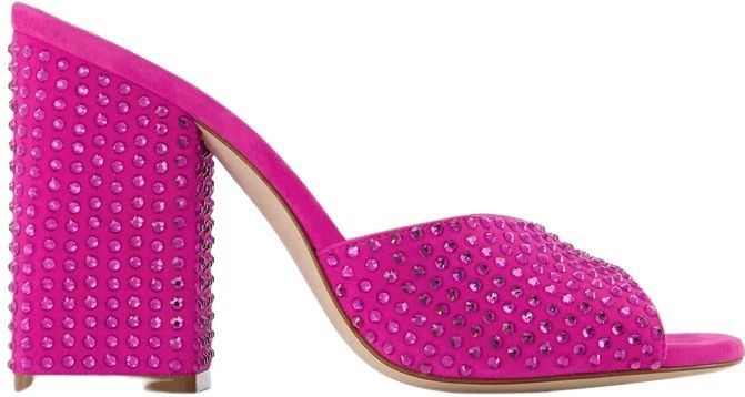 Paris Texas - Crystal Almond Toe Sandalen - Roze - Kristal - Slip-on Sluiting