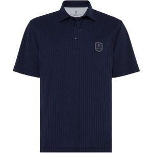 Brunello Cucinelli, Heren, Tops, Blauw, Maat: 3XL