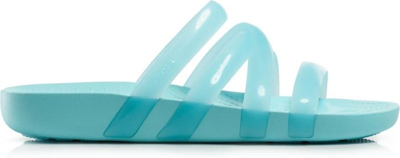 Crocs - Splash Glossy Strappy Sandal - Blauw - Sandaal