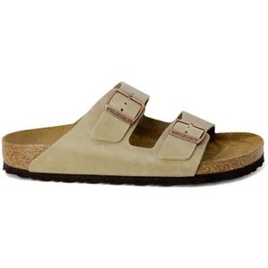 Birkenstock, Heren, Schoenen, Beige, Maat: 42 EU Leer,