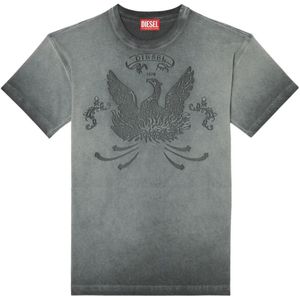 Diesel, Heren, Tops, Grijs, Maat: XL Katoen,