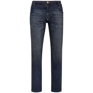 Philipp Plein, Heren, Jeans, Blauw, Maat: W27 Denim,