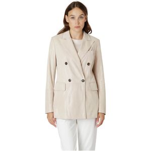 Eleventy, Dames, Jassen, Beige, Maat: S Suède,