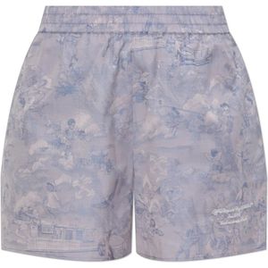 Off White, Dames, Korte broeken, Paars, Maat: S Katoen,