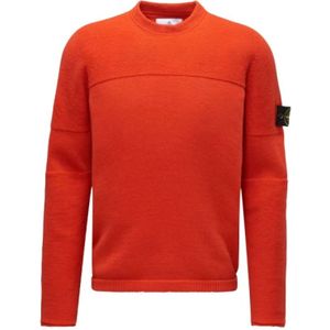 Stone Island, Heren, Truien, Rood, Maat: M Wol,