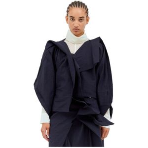 Issey Miyake, Dames, Jassen, Blauw, Maat: M Nylon,