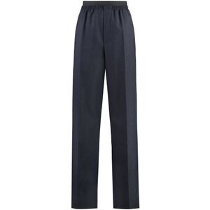 Bottega Veneta, Dames, Broeken, Blauw, Maat: XS Wol,
