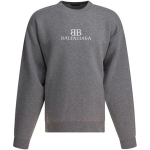 Balenciaga, Heren, Truien, Grijs, Maat: L Katoen,