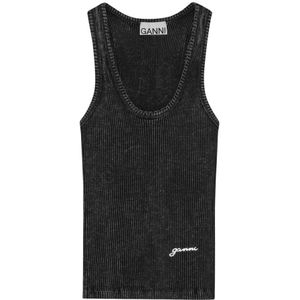 Ganni, Dames, Tops, Zwart, Maat: XS