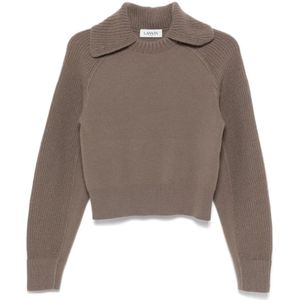 Lanvin, Dames, Truien, Beige, Maat: L Wol,