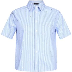 Liu Jo, Dames, Blouses & Shirts, Blauw, Maat: M