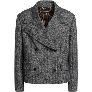Dolce & Gabbana, Dames, Jassen, Grijs, Maat: 2XS