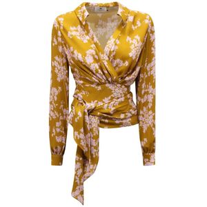 Elisabetta Franchi, Dames, Blouses & Shirts, Veelkleurig, Maat: XS Leer,
