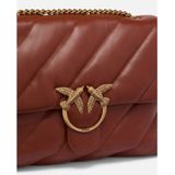 Pinko, Dames, Tassen, Bruin, Maat: ONE Size Leer,