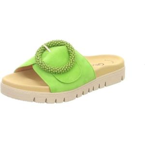 Gabor - Slippers - Appelgroen - Plateauhak - Klittenbandsluiting