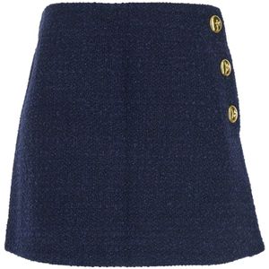Pinko, Dames, Rokken, Blauw, Maat: XS Tweed,