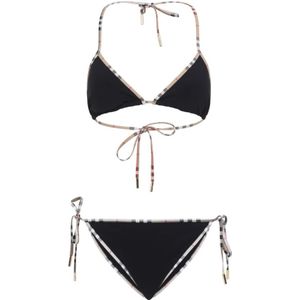 Burberry, Dames, Badkleding, Zwart, Maat: L Polyamide,