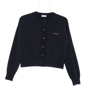 Brunello Cucinelli, Dames, Truien, Zwart, Maat: L