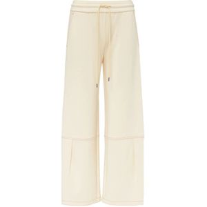 Max Mara, Dames, Broeken, Wit, Maat: M Katoen,