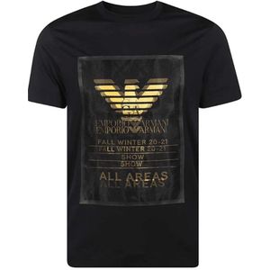 Armani, Heren, Tops, Zwart, Maat: S Katoen,