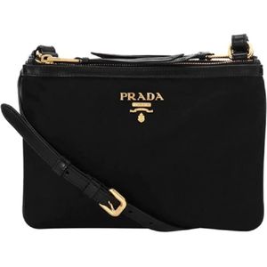 Prada - Crossbodytas - Zwart - Nylon - Afneembare Schouderriem