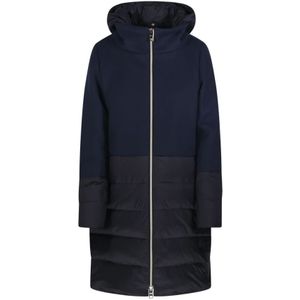 Herno, Dames, Mantels, Blauw, Maat: XS Leer,