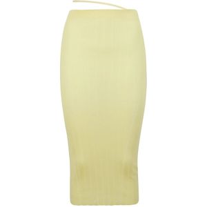 Jacquemus, Dames, Rokken, Geel, Maat: 2XS Viscose,