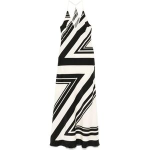 Sir., Dames, Jurken, Zwart, Maat: S Zijde,