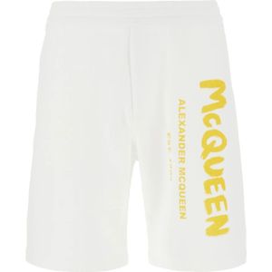 Alexander McQueen, Heren, Korte broeken, Wit, Maat: S