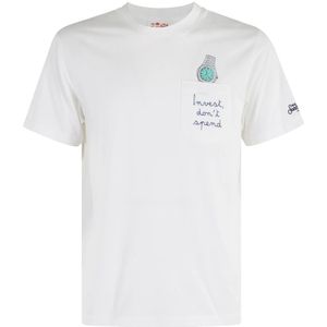 MC2 Saint Barth, Heren, Tops, Wit, Maat: S Katoen,