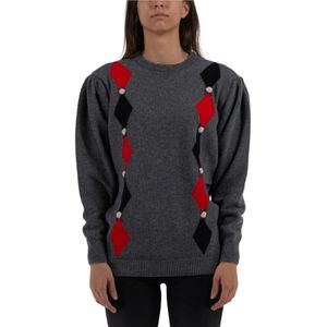 Alessandra Rich, Dames, Truien, Grijs, Maat: 2XS