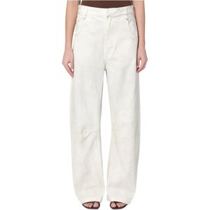 Entire Studios, Dames, Broeken, Wit, Maat: M Denim,