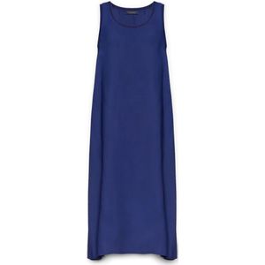 Elena Mirò, Dames, Jurken, Blauw, Maat: XL Katoen,