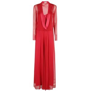 Alberta Ferretti, Dames, Jurken, Rood, Maat: XS Zijde,