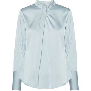 Karmamia, Dames, Blouses & Shirts, Blauw, Maat: XS