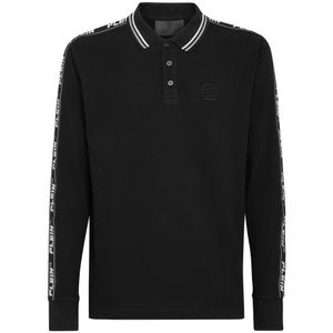 Philipp Plein, Heren, Tops, Zwart, Maat: S Katoen,