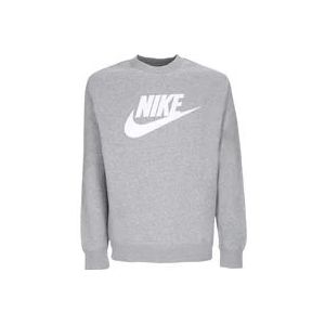 Nike Grafische Crewneck Sweatshirt Sportswear Club , Gray , Heren , Maat: XS