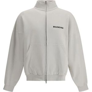 Balenciaga, Heren, Sweatshirts & Hoodies, Wit, Maat: M Katoen,