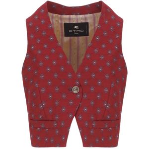 Etro, Dames, Jassen, Rood, Maat: S Wol,