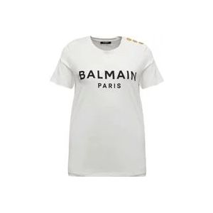 Balmain T-Hemden , White , Dames , Maat: XS