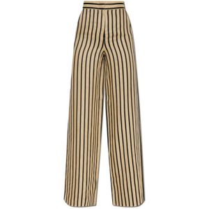 Max Mara, Dames, Broeken, Beige, Maat: XS Linnen,