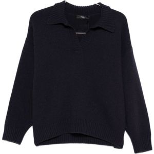 Weekend Max Mara, Dames, Truien, Blauw, Maat: L Wol,
