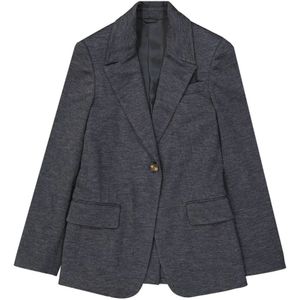 Brunello Cucinelli, Dames, Jassen, Grijs, Maat: 3XS Wol,