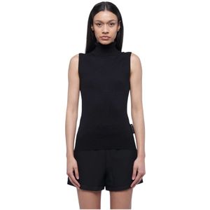 John Richmond, Dames, Truien, Zwart, Maat: L Nylon,