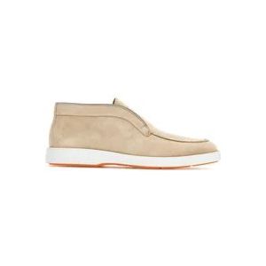 Santoni Stijlvolle Loafers voor Mannen , Beige , Heren , Maat: 39 EU