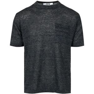 Mauro Grifoni, Heren, Tops, Grijs, Maat: S Katoen,