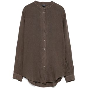 Fay, Dames, Blouses & Shirts, Bruin, Maat: M Linnen,