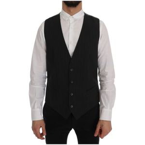 Dolce & Gabbana, Heren, Pakken, Zwart, Maat: L Katoen,