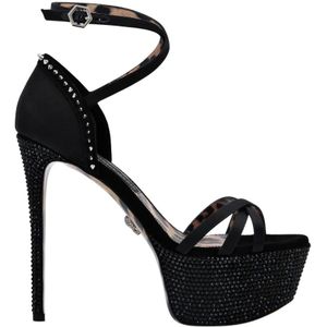 Philipp Plein, Dames, Schoenen, Zwart, Maat: 41 EU Leer,
